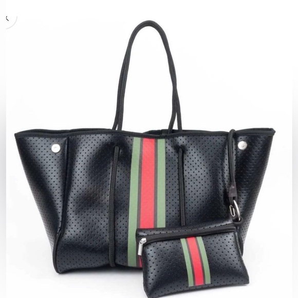 HAUTE SHORE Neoprene Tote with Zipper Wristlet Pouch - Picture 2 of 16